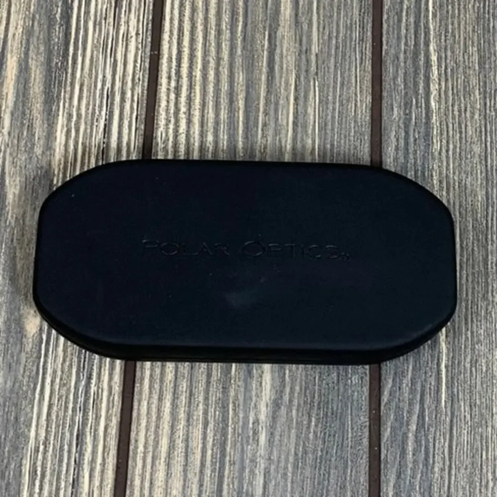 Polar Optics‎ Clip On Sunglasses Black Rectangular Expandable Hard Case